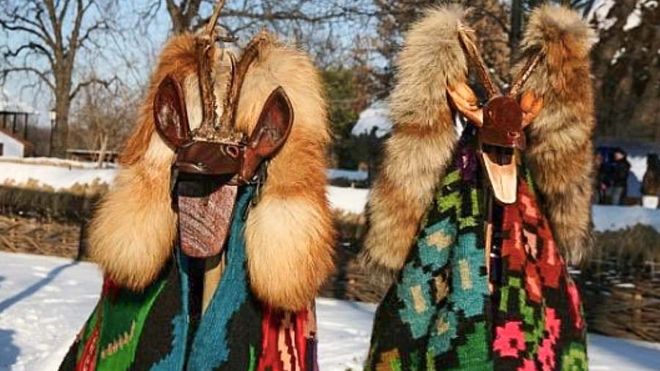 Den rumænske "gede"-dans (Capra) danses i særligt Transsylvanien i juletid